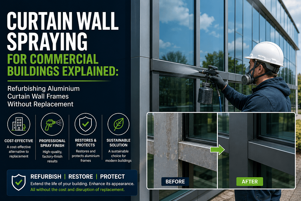 Shop Front Spraying 6 curtain wall spray painting sprayon